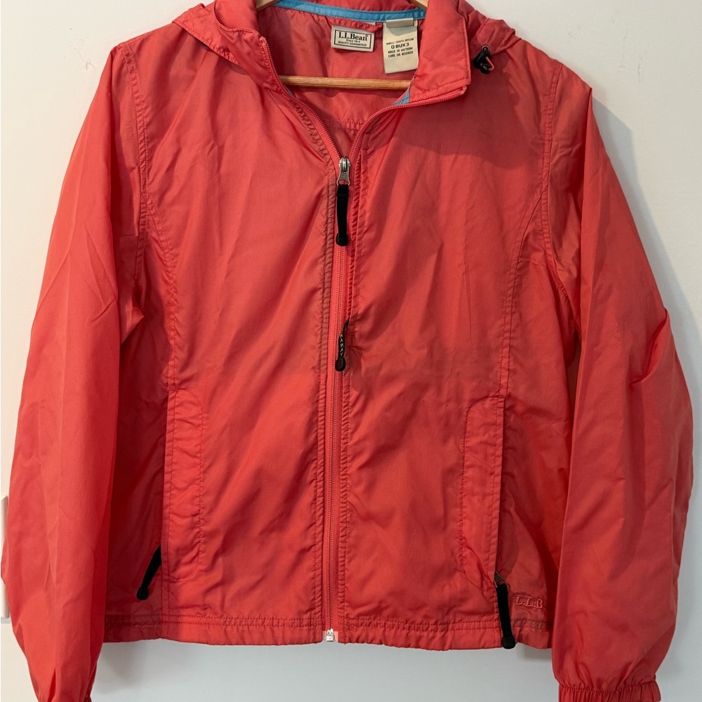 L.L. Bean Lightweight Hooded Jacket - Coral
